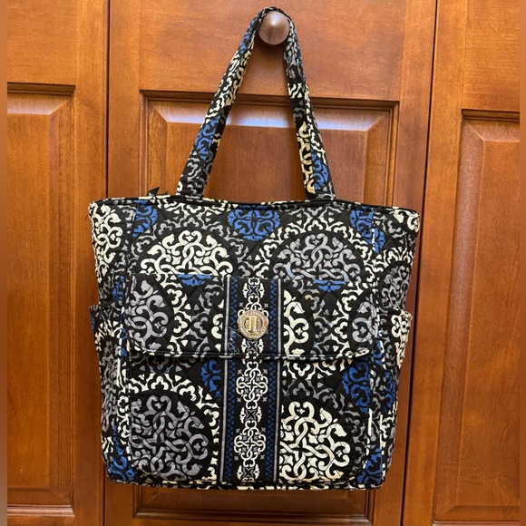 Vera Bradley Tablet Tote - Canterberry Cobalt - Picture 1 of 12